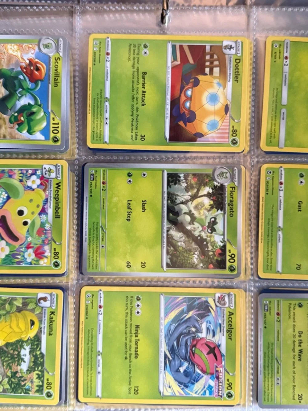 Pokémon TCG Grass-Type Binder Lot – 490+ Cards | EX, Holos, Trainers & Energy |
